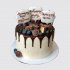 Белый торт со сладостями любимому мужу, папе, дедушке, тестю №112410