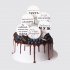 Белый торт с ягодами и печеньем на День Рождения тестю №112418