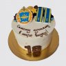 Торт на День Рождения 11 лет любимому внуку с надписями №112429