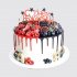 Торт с шоколадной глазурью и ягодами брату и сестре на День Рождения №112500