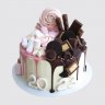 Торт с цветами и сладостями на 24 и 25 лет парню и девушке №112517