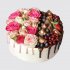 Праздничный торт с цветами и сладостями парню и девушке №112519