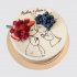 Торт с парнем и девушкой с ягодами на голове №112520
