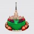 Торт ректору с ягодами и зданием из мастики №112541