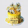 Оригинальный торт пчеловоду с цветком №112595