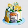 Торт на День Рождения 90 лет пчеловоду с бочками меда №112600