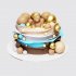 Праздничный торт с шарами из мастики для племянника №112618