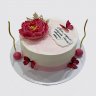 Торт любимой невестке с цветами и макарунами №112631