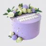 Торт любимой невестке с цветами и макарунами №112631