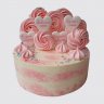 Белый торт невестке на День Рождения с клубникой и сливками №112644
