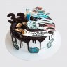 Торт механику с шоколадной глазурью и черникой №112660