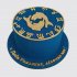 Торт со знаком зодиака синие с золотом для девочек на День Рождения №112685