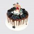 Торт с шоколадной глазурью фитнес тренеру с ягодами №112698