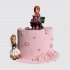 Торт с орнаментом и цветами бабушке и внучке №112714