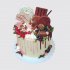 Белый торт с ягодами и сладостями бабушке и внучке №112725