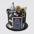 Черный торт на День Рождения предпринимателю №112750