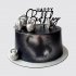 Черный торт штанга на День Рождения №112790