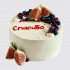 Белый торт с надписью спасибо с ягодами №112823
