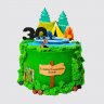 Торт на годовщину 60 лет с палаткой №112854