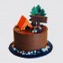 Шоколадный торт мальчику с палаткой №112864