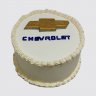 Белый торт Шевроле с логотипом №112906