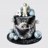 Торт с шарами из мастики мальчику на 4 года в стиле космос №112946