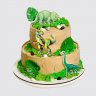 Классический двухъярусный торт мальчику со слоном №112957