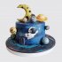 Торт в стиле космос на юбилей 10 лет с луной и планетами №112994
