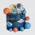 Торт в стиле космос на 3 года с шарами из мастики №113001