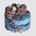 Торт вселенная с шоколадными звездами и печеньем №113017
