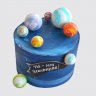 Торт вселенная с шарами и звездами из мастики №113022