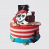 Торт на 7 лет в пиратском стиле с черепом №113030