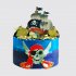 Торт пиратский с кораблем и златом №113043
