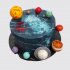 Торт в виде солнечной системы с разноцветными планетами №113097