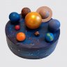 Торт на День Рождения мальчику в стиле солнечной системы №113105
