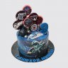 Черный торт Лазертаг на День Рождения 8 лет №113151