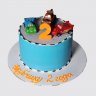 Торт с ягодами и сладостями Машинки №113186
