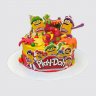 Торт на 4 года Плей До с разноцветными шариками №113228