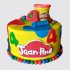 Торт на 4 года Плей До с разноцветными шариками №113228