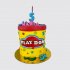 Торт девочке на годовщину 5 лет в стиле Плей До №113230