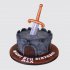 Торт на День Рождения мальчику 5 лет в форме меча в башне №113283