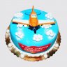 Праздничный торт с мальчиком на самолетике №113296