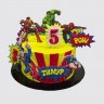 Классический торт Супергерои на 4 года мальчику №113322