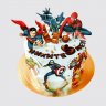 Торт с Супергероями на пряниках №113323