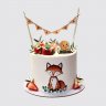 Детский торт на День Рождения с ягодами и макарунами №113330