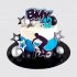 Торт с шарами и звездами из мастики Bmx на 13 лет №113354