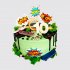 Праздничный торт скейтборд на День Рождения 10 лет №113426