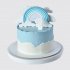 Голубой детский торт с радугой на 1 годик №113447