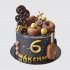 Черный торт для мальчика со сладостями на 6 лет №113490