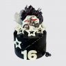 Праздничный черный торт для мальчика на 7 лет №113499